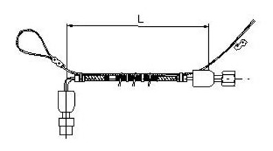 FLEXIBLE DE ACERO INOXIDABLE IXAL.S BOTELLA L=1,3m