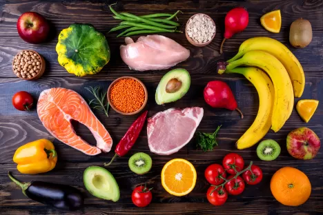 divers produits alimentaires map