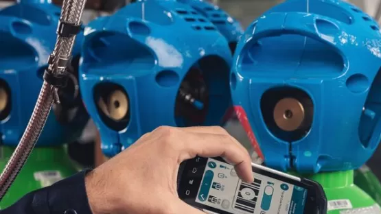 Botellas de gas industrial