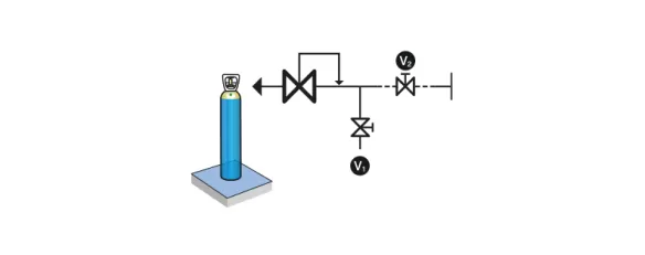 Esquema Montaje de un regulador Laboratorio Air Liquide