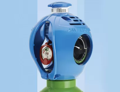 EXELTOP™, el cabezal para botellas de gas con reductor de presión integrado