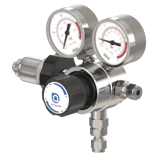 Reductor de botella de una etapa en latón cromado