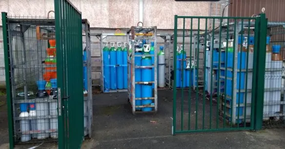 Almacenamiento de botellas de gas