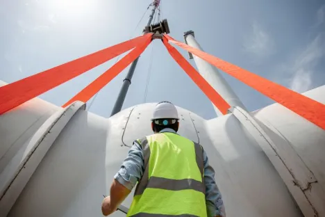 Montaje de un aerogenerador